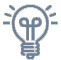 A light bulb with two faces in it.